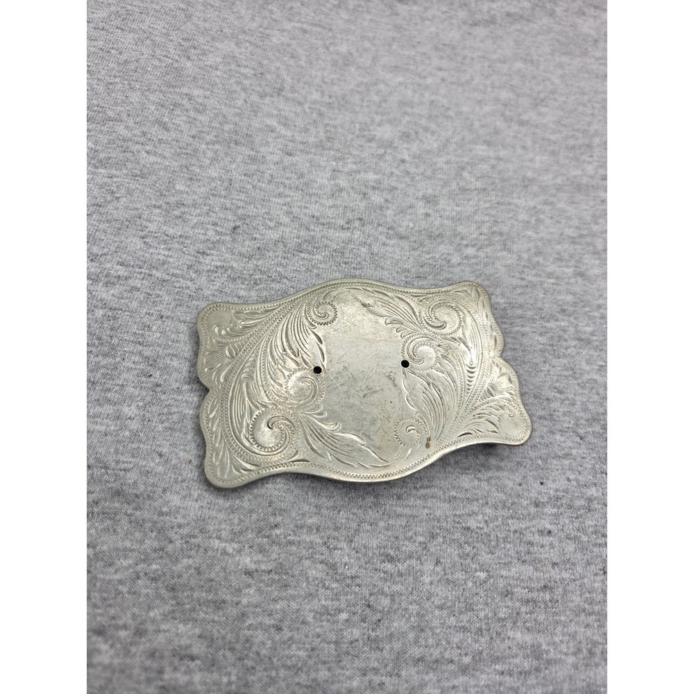 Vintage Large Nickel Silver Filigree Southwestern Belt Buckle Western